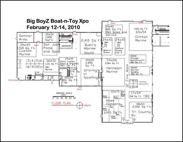 R B Productions Inc Big Boyz Big Toyz Xpo Floor Plan